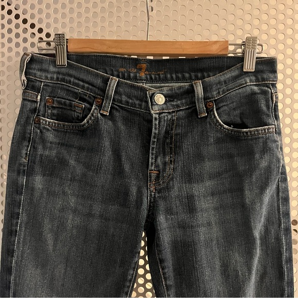 7 For All Mankind Bootcut Jeans Low Rise Size 29 Premium Stretch Denim - Picture 10 of 13